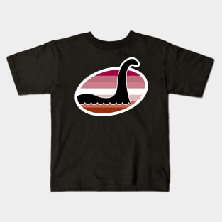 Lesbian Nessie Cryptid Pride Kids T-Shirt